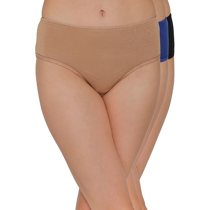 

Clovia Pack of 3 Modal Mid Waist Hipster Panties - PNC500330, Assorted
