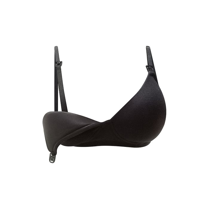 

Clovia Padded Non-Wired Demi-Cup Feeding Bra in Black - Cotton - BR2199P13