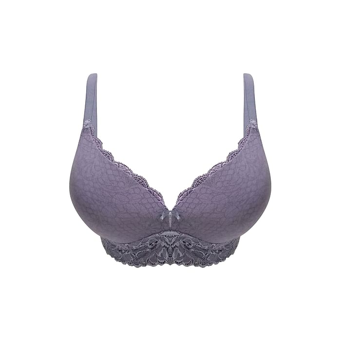 

Clovia Padded Non-Wired Demi Cup Multiway Plunge Bralette in Purple - BR2147P12, Lavender