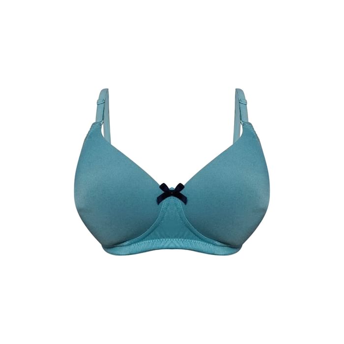 

Clovia Padded Non-Wired Full Cup T-Shirt Bra in Cyan - BR1521V03, Light blue