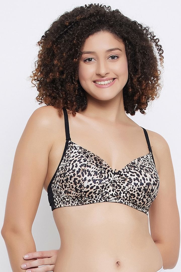 Buy Padded Non-Wired Full Cup Animal Print Multiway T-shirt Bra in Nude  Colour Online India, Best Prices, COD - Clovia - BR0935S24