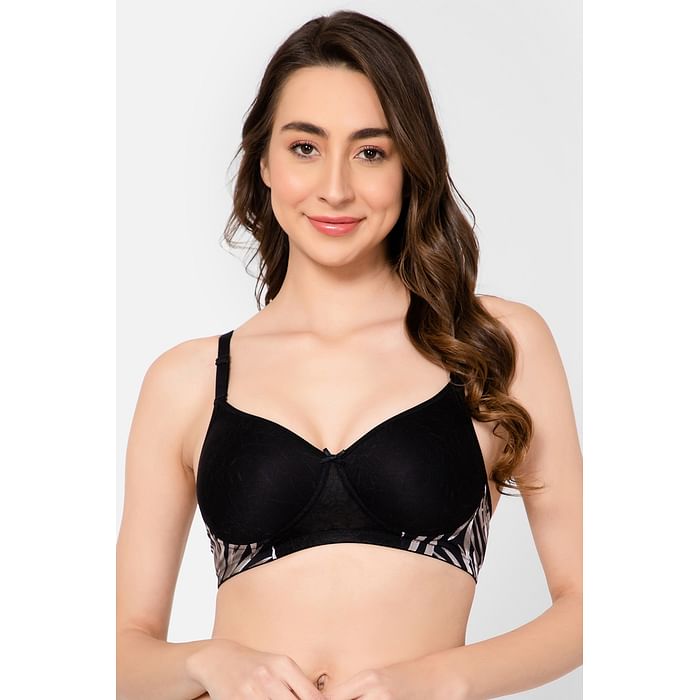 

Clovia Padded Non-Wired Full Cup Multiway Bra in Black - Lace - BR2388K13