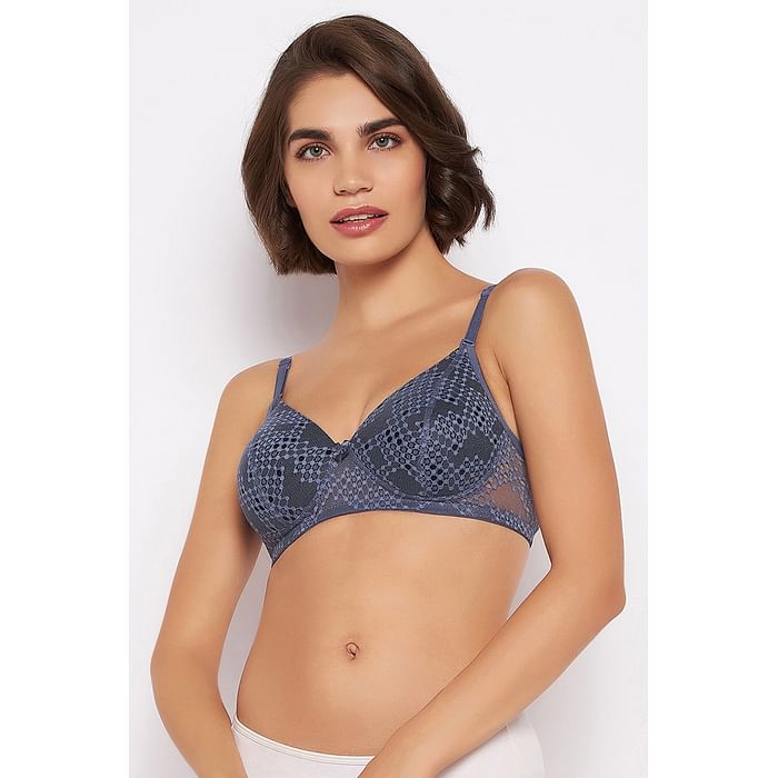 

Clovia Padded Non-Wired Full Cup Multiway Bra in Dark Grey - Lace - BR1000Y05