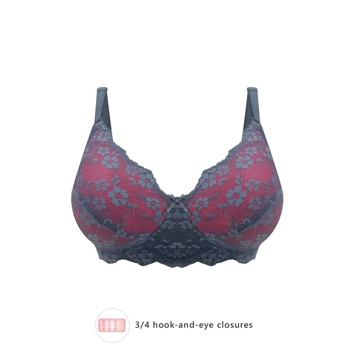 

Clovia Padded Non-Wired Full Cup Multiway Bridal Bra in Blue - Lace - BR1000Y08, Navy