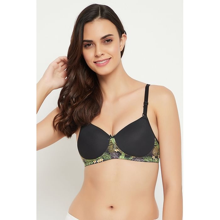 

Clovia Padded Non-Wired Full Cup Multiway T-shirt Bra in Black - BR2347T13