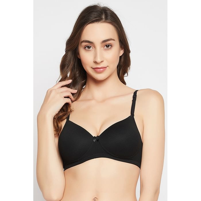 

Clovia Padded Non-Wired Full Cup Multiway T-shirt Bra in Black - BR5200P13