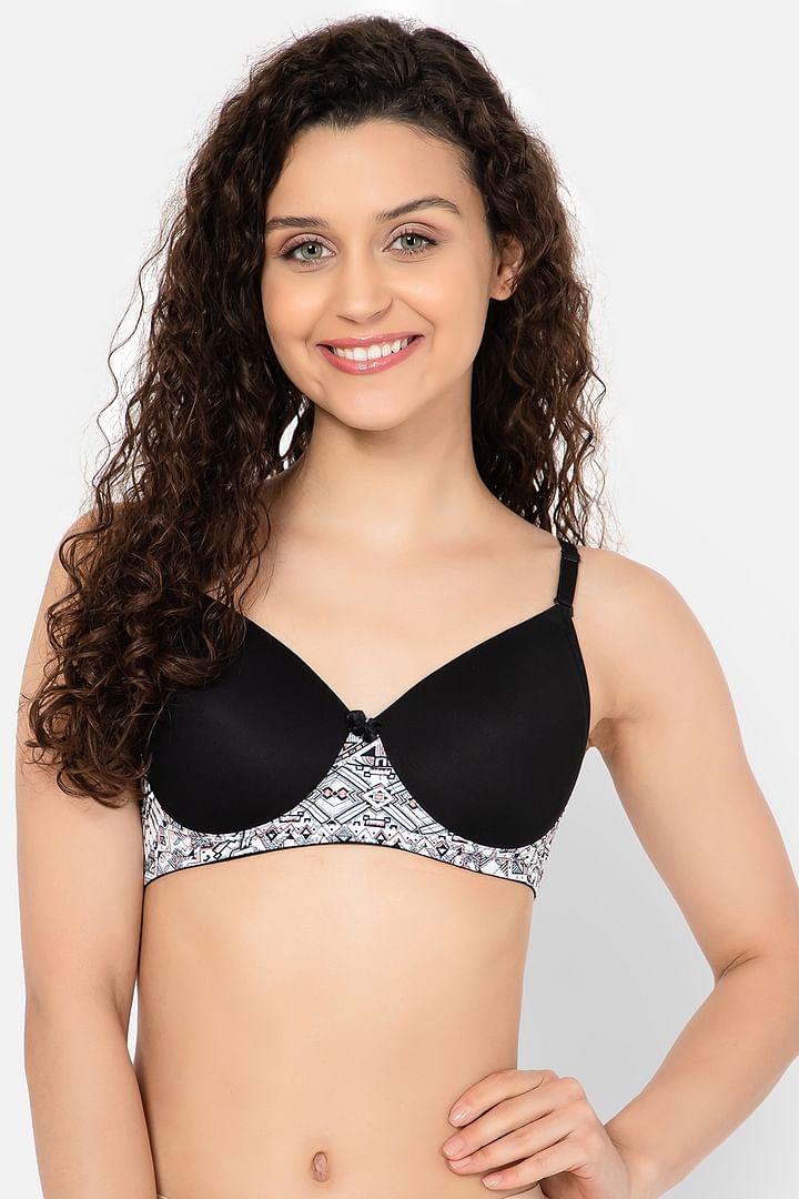 Buy Padded Non-Wired Full Cup Multiway T-shirt Bra in Black Online In India  At Discounted Prices