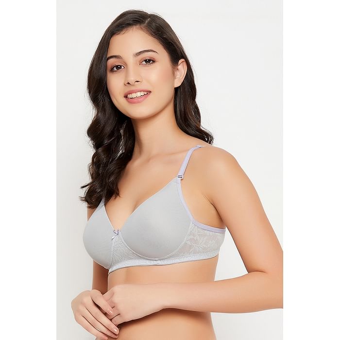 

Clovia Padded Non-Wired Full Cup Multiway T-shirt Bra in Light Grey - BR2265P01