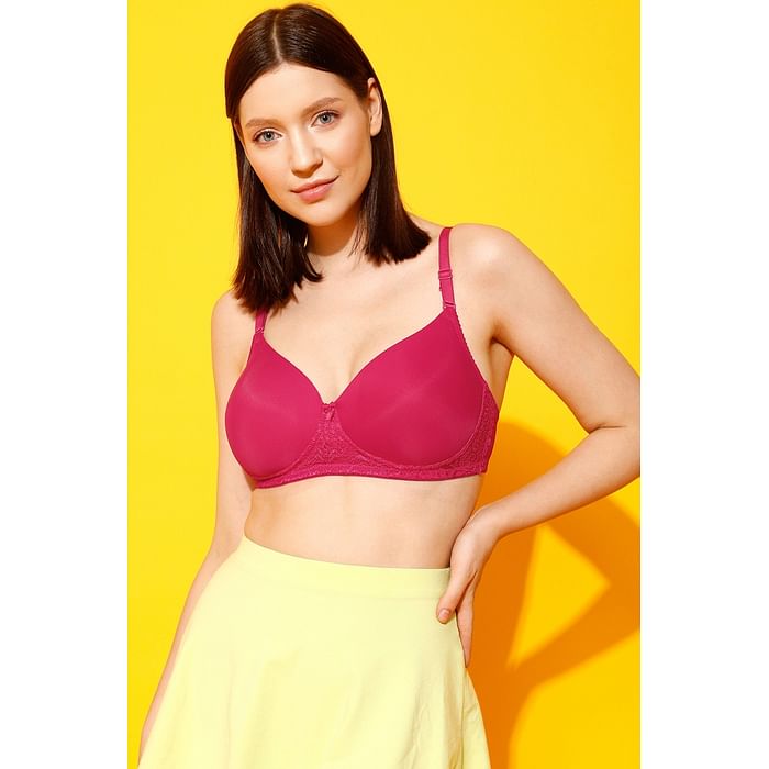 

Clovia Padded Non-Wired Full Cup Multiway T-shirt Bra in Magenta - BR2313F14