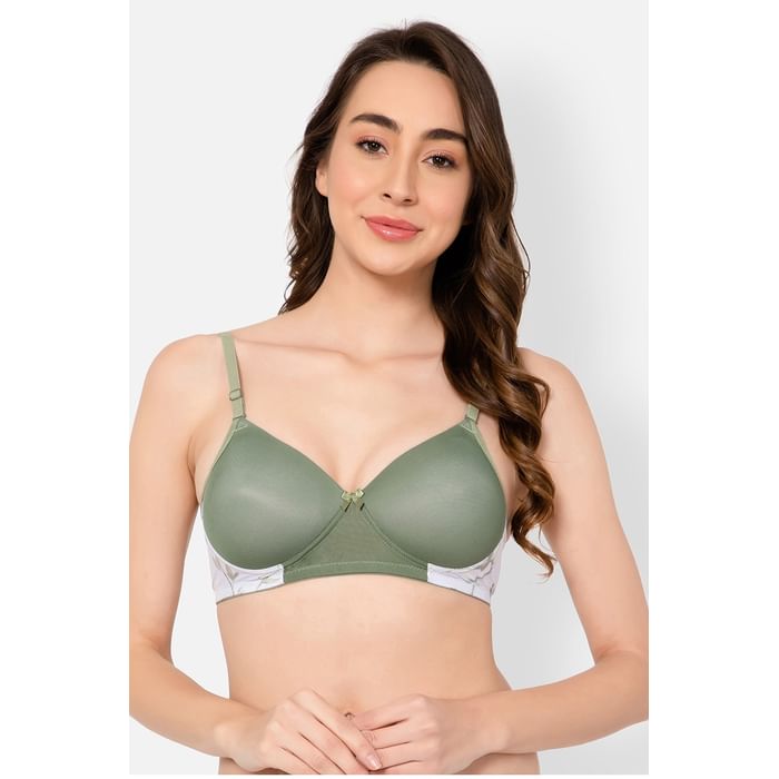 

Clovia Padded Non-Wired Full Cup Multiway T-shirt Bra in Mint Green - BR1897G11, Light green