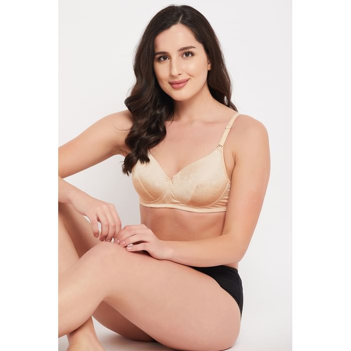 

Clovia Padded Non-Wired Full Cup Multiway Bra in Nude Colour - BR2345P24