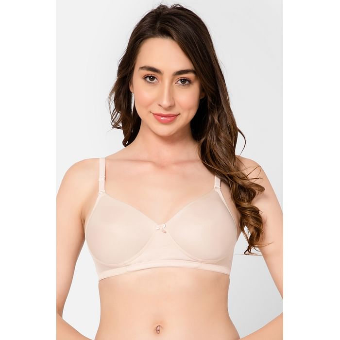 

Clovia Padded Non-Wired Full Cup Multiway T-shirt Bra in Off-White Colour - BR1737Y24, Nude-colour