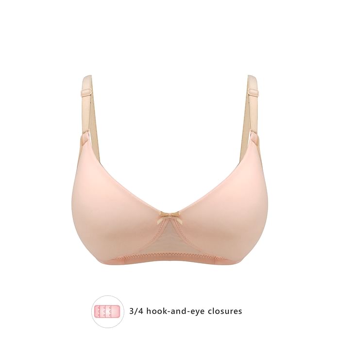 Clovia - Clovia Padded Non-Wired Full Cup Multiway T-shirt Bra in Peach Colour	 – BR0738P34