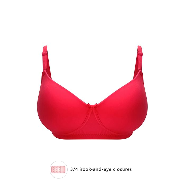 

Clovia Padded Non-Wired Full Cup Multiway T-shirt Bra in Red - BR0738W04