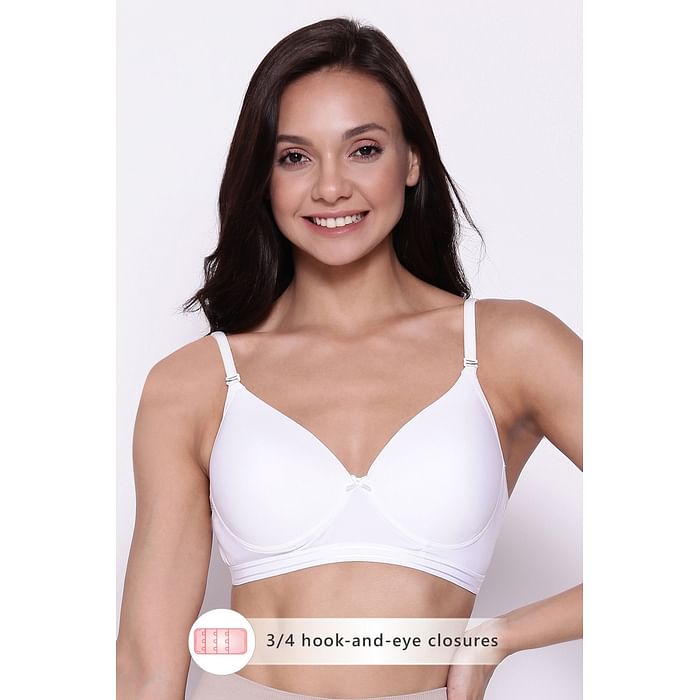 

Clovia Padded Non-Wired Full Cup Multiway T-shirt Bra in White - BR1064A18