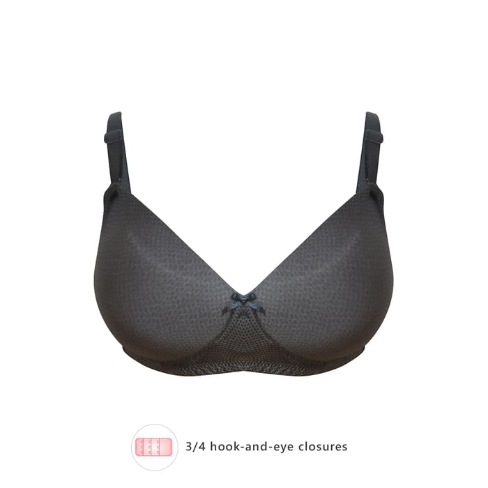 

Clovia Padded Non-Wired Full Cup Printed Multiway T-shirt Bra in Black - BR1277K13
