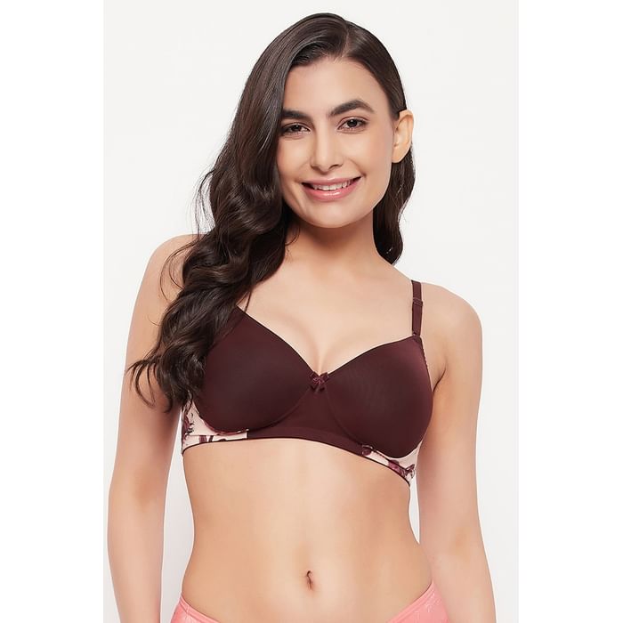 

Clovia Padded Non-Wired Full Cup T-shirt Bra in Brown - BR2388P06