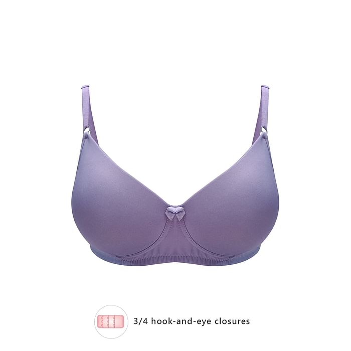 

Clovia Padded Non-Wired Full Cup T-shirt Bra in Lavender - BR1897Z12