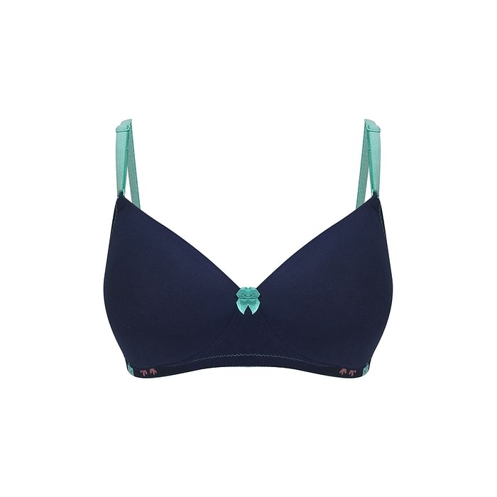 

Clovia Padded Non-Wired Full Cup T-shirt Bra in Navy - BR1897E08