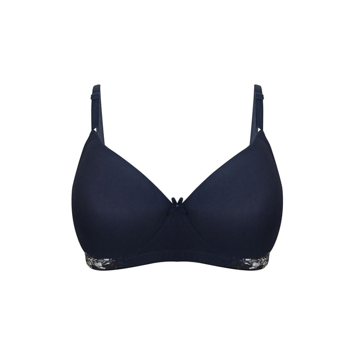 

Clovia Padded Non-Wired Full Cup T-shirt Bra in Navy - BR1897T08