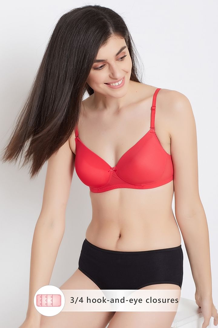 BigSaleDeals  Non-Padded Wirefree Full Coverage T-shirt Bra In Hot Pink