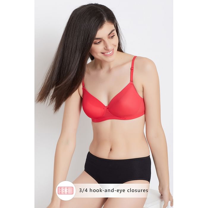 

Clovia Padded Non-Wired Full Cup Multiway T-Shirt Bra in Hot Pink - BR2031A14