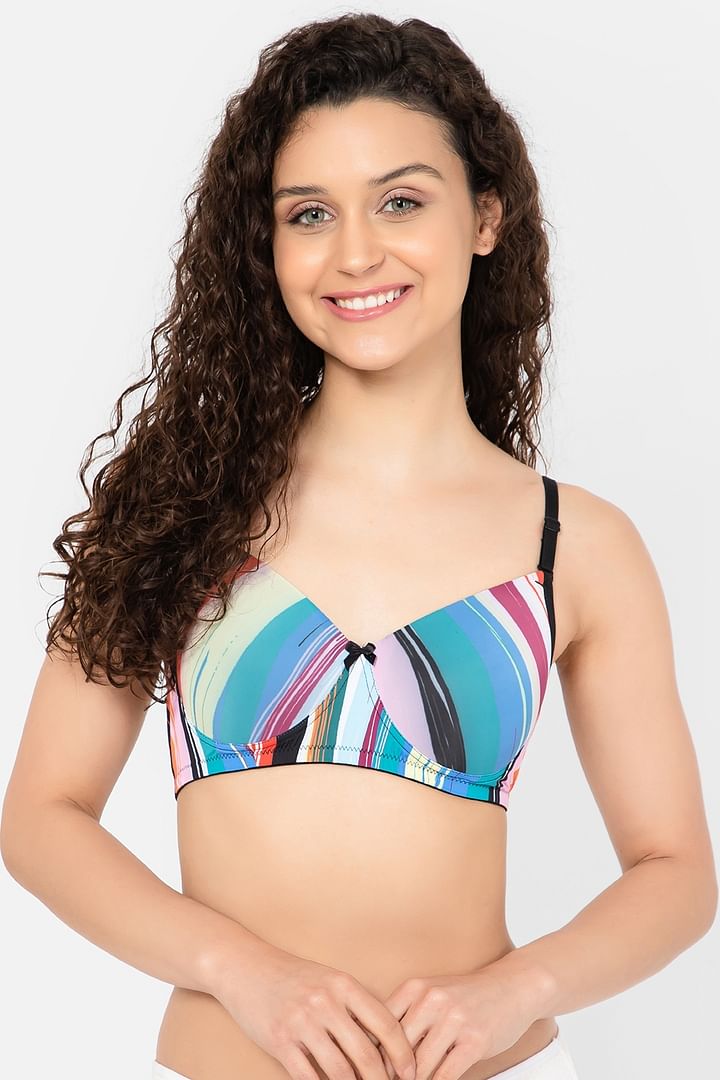 Padded Non-Wired Printed Multiway T-Shirt Bra –