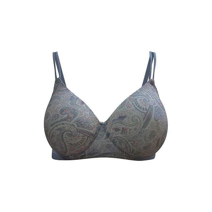 

Clovia Padded Non-Wired Full Cup Printed T-shirt Bra in White - BR1737P18