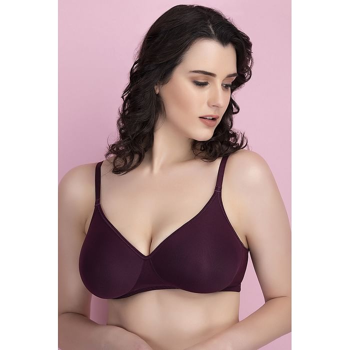 

Clovia Padded Non Wired T Shirt Bra In Purple - BR1480P12, Lavender