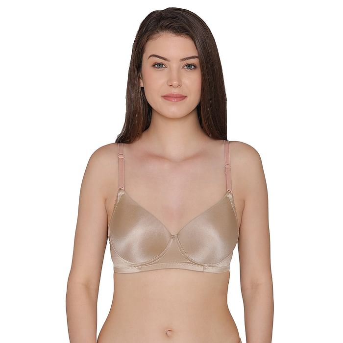 

Clovia Padded Non-Wired T-Shirt Bra - BR1743P24, Nude-colour