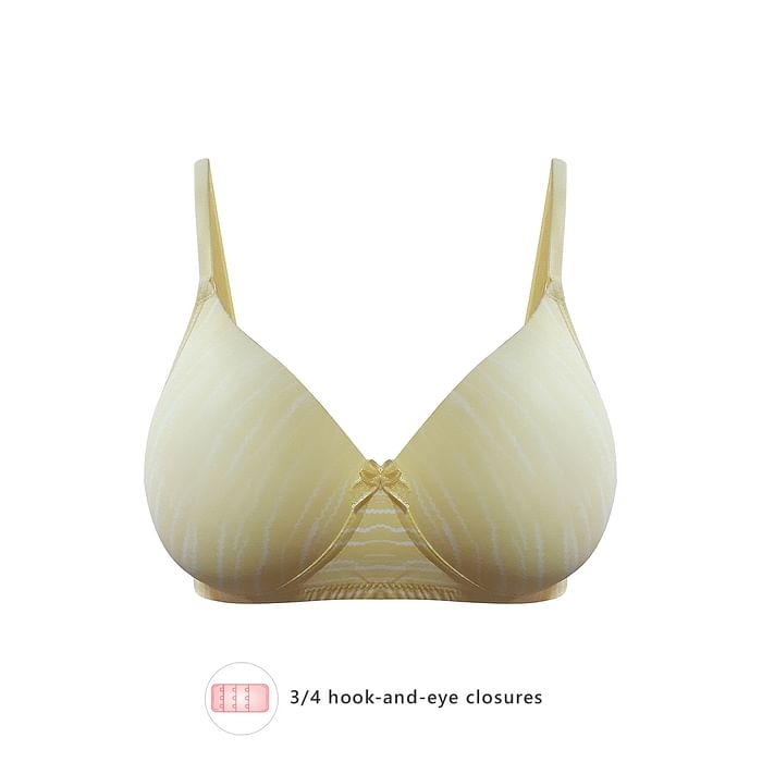 

Clovia Padded Non-Wired T-Shirt Bra - BR1804R02, Light yellow