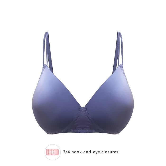 

Clovia Padded Non-Wired T-Shirt Bra with Lace Wings - BR1945P12, Lavender