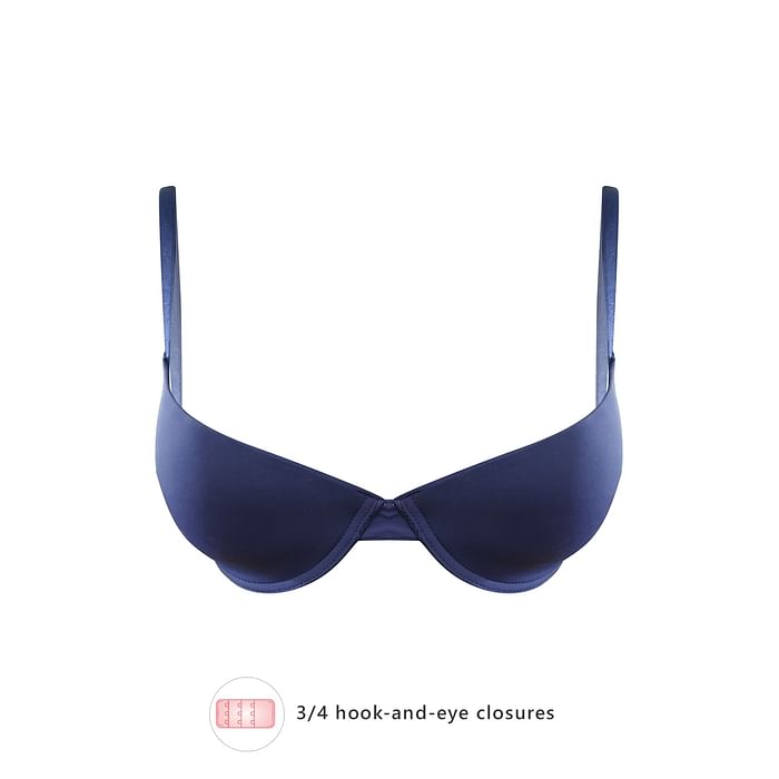 

Clovia Padded Underwired Demi Cup Multiway Plunge Bra in Navy - BR2198P08