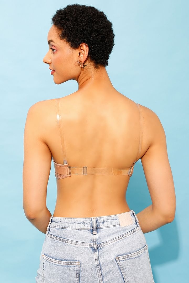 Norvia Backless Transparent Bra 100 Women Plunge Non Padded Bra - Buy  Norvia Backless Transparent Bra 100 Women Plunge Non Padded Bra Online at  Best Prices in India | Flipkart.com