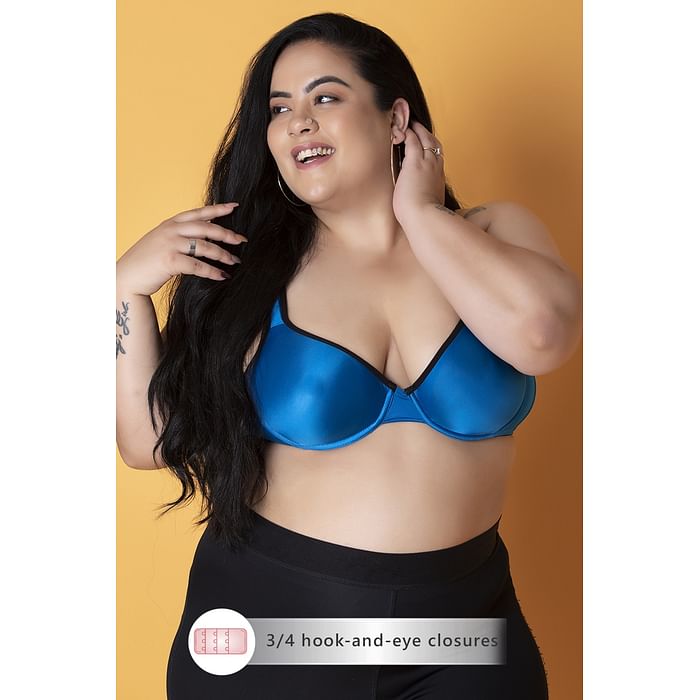 

Clovia Padded Underwired Full Figure T-Shirt Bra - BR1809R08, Navy