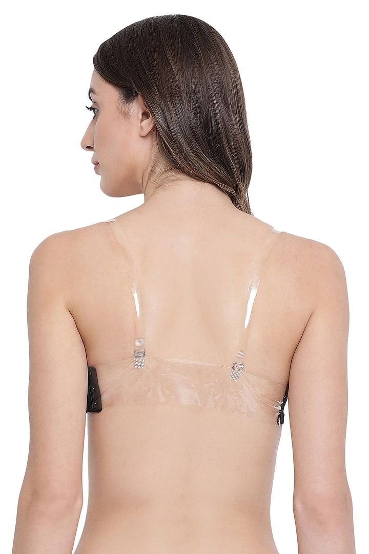 Strapless Push Up Bra with Transparent Back