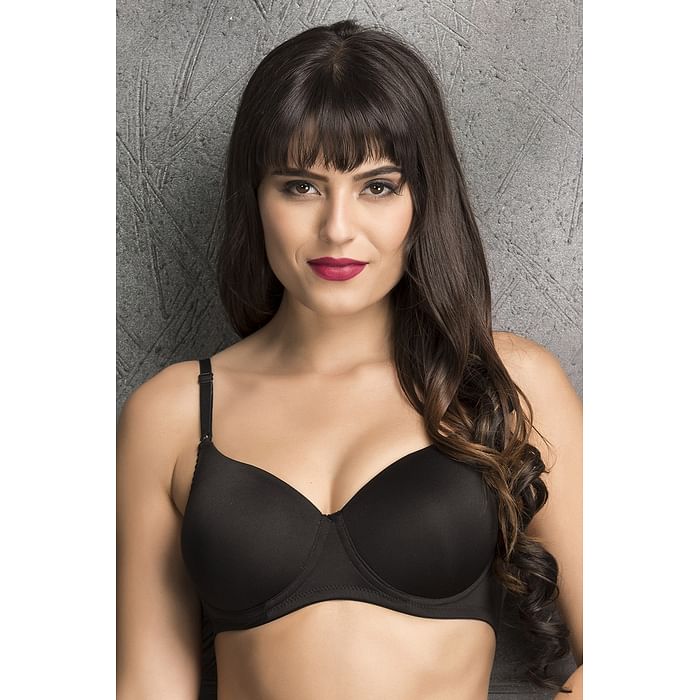 

Clovia Padded Underwired Multiway T-Shirt Bra With Matching PN1835R13 - BR1022P13, Black