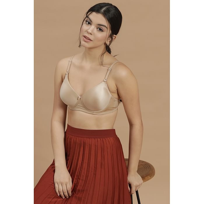 

Clovia Padded Underwired Multiway T-Shirt Bra in Nude-Colour - BR1022P24
