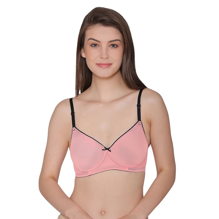

Clovia Peach Padded Non-Wired T-Shirt Bra - BR1480P16, Orange