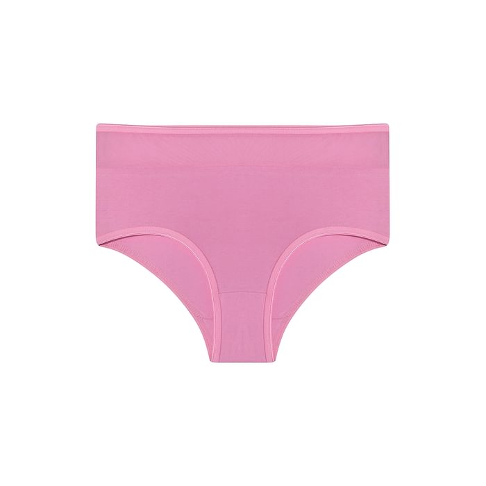 

Clovia High Waist Hipster Panty with Sheer Waist in Light Pink - Cotton - PN1167P22