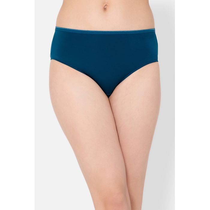 

Clovia Mid Waist Hipster Panty in Teal Blue - PN2509P36
