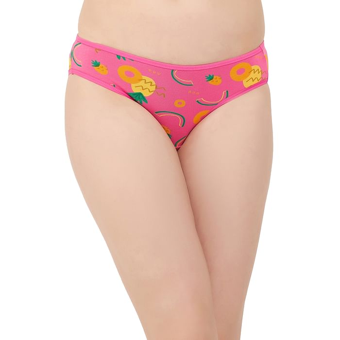 

Clovia Low Waist Fruit Print Bikini Panty in Hot Pink - Cotton - PN2568A14