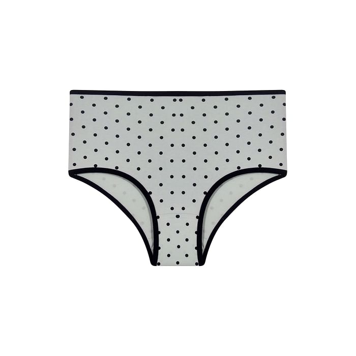 

Clovia High Waist Polka Print Hipster Panty in Light Green- Cotton - PN2715S11
