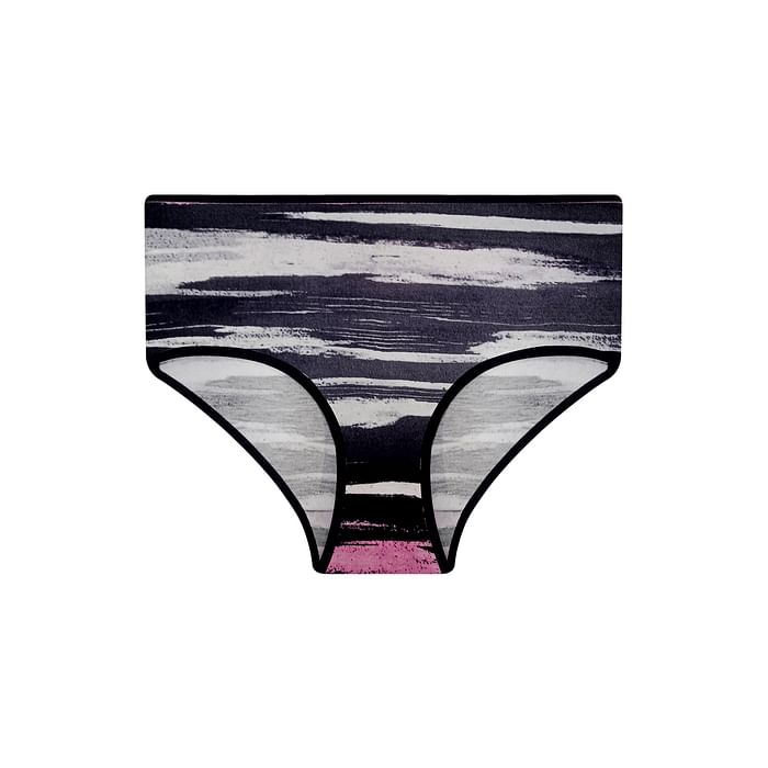 

Clovia High Waist Abstract Print Hipster Panty in Black - PN2761A22, Light pink