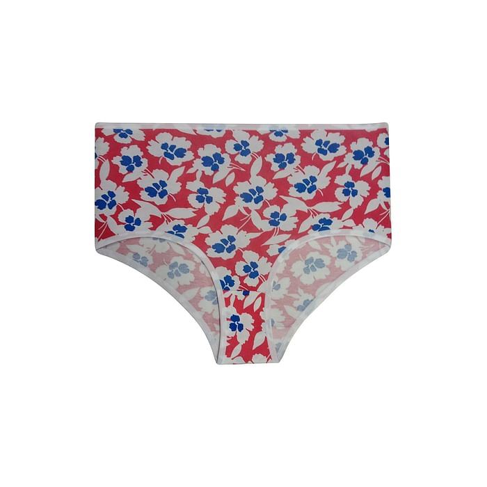 

Clovia Cotton High Waist Floral Print Hipster Panty In Red - PN2761D04