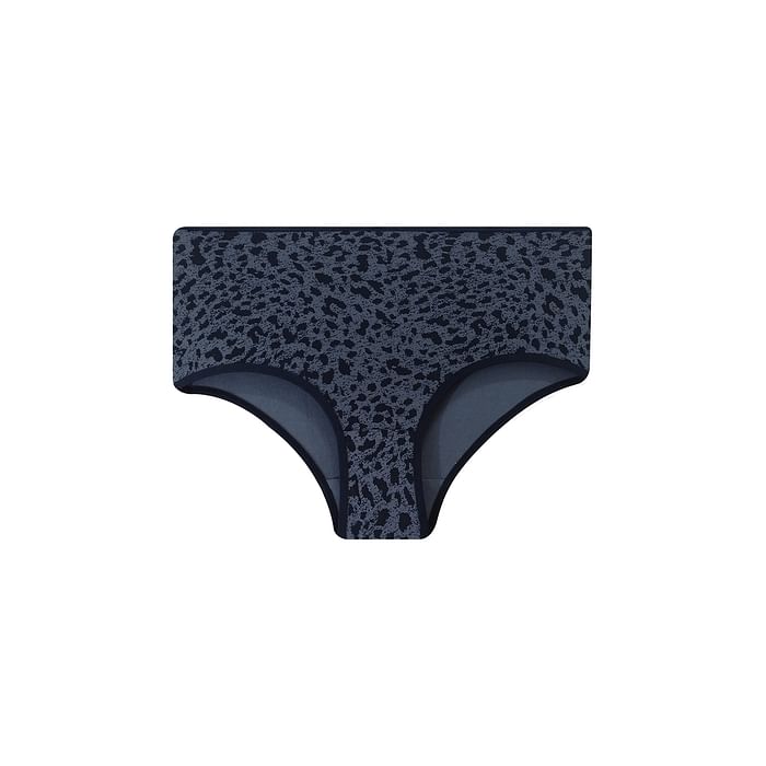 

Clovia High Waist Animal Print Hipster Panty in Teal Blue - Cotton - PN2761F08, Navy