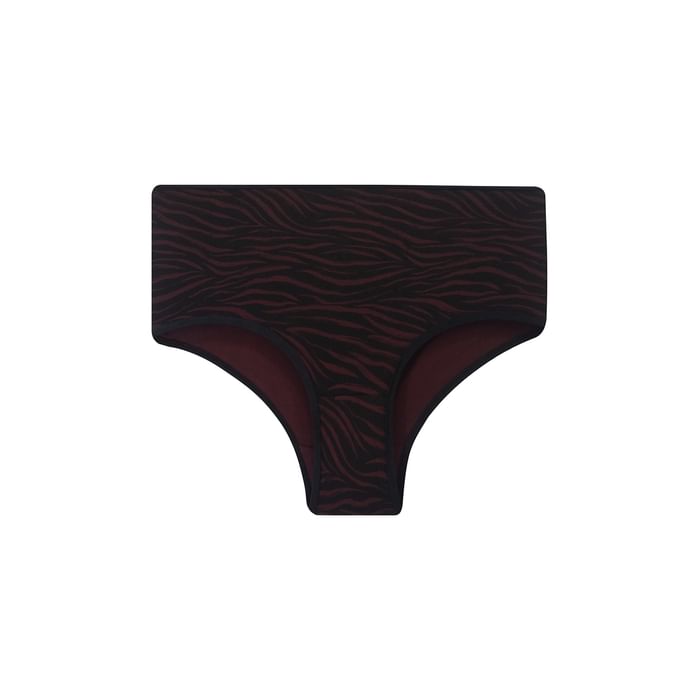 

Clovia High Waist Zebra Print Hipster Panty in Maroon - Cotton - PN2761F13, Black