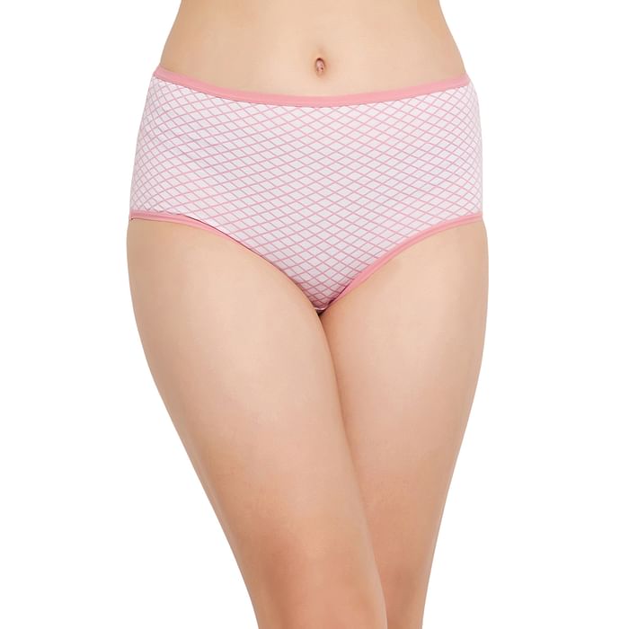 

Clovia High Waist Printed Hipster Panty in White - Cotton - PN2761G18