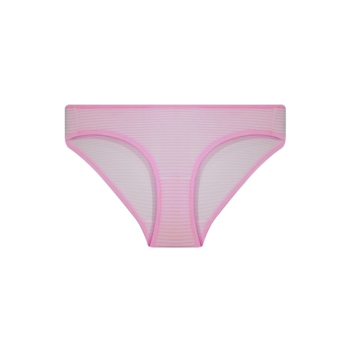 

Clovia Low Waist Striped Bikini Panty in Soft Pink - PN2810A22, Light pink