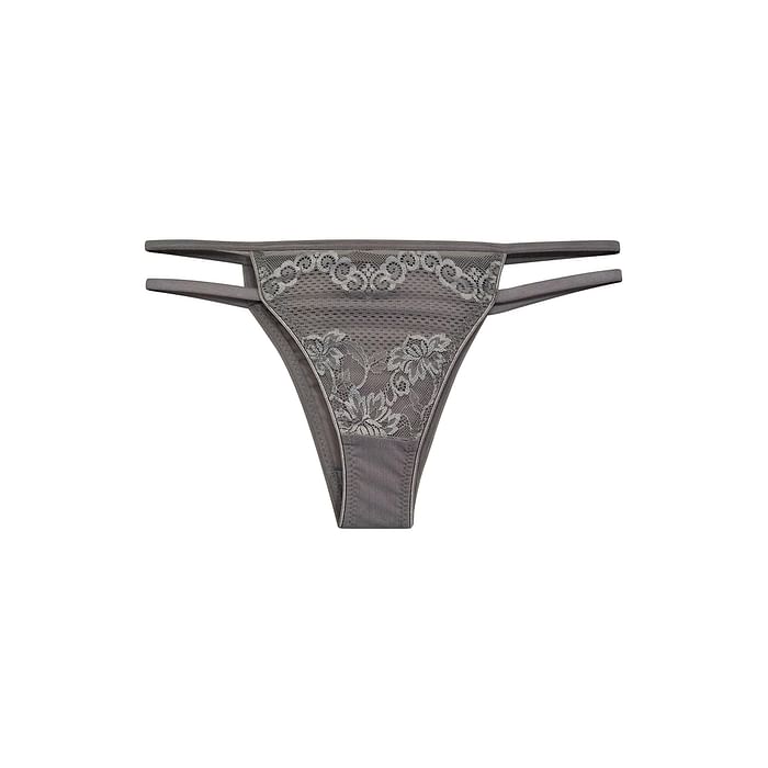 

Clovia Lace Low Waist Bikini Panty with Stringy Waist Sides With Matching BR1689R01 - PN3168R01, Light grey